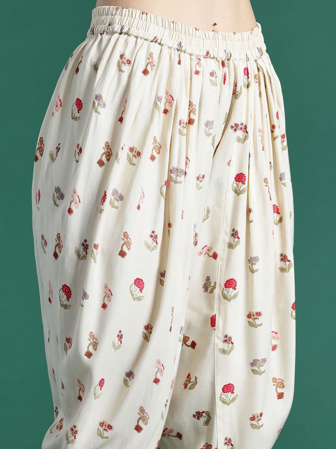 Dhiyona IE Printed A-Line Tunic With Trousers Co-Ords