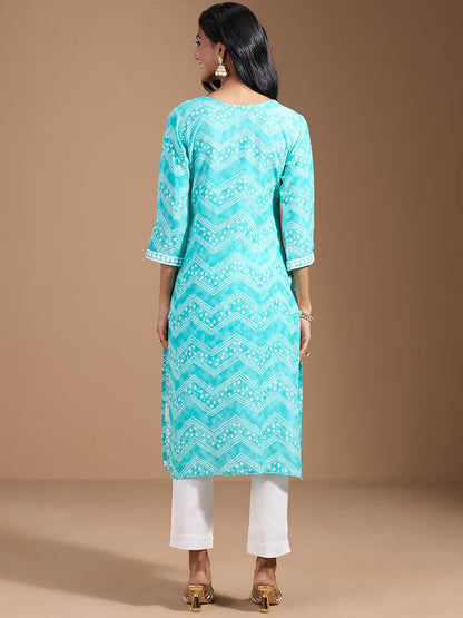 Dhiyona OD  Women Ethnic Motifs Embroidered Chikankari Kurta