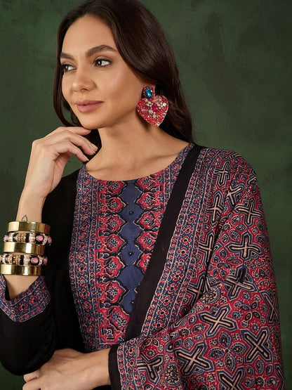 Dhiyona SN Women's Floral Printed Kurta with Trousers & Dupatta