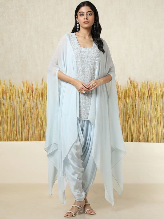 Dhiyona SO Women's Women Layered Beads and Stones Top with Trousers