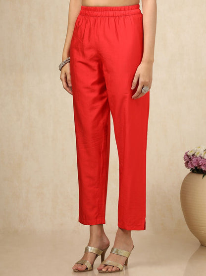 Dhiyona SO Women's Women Mirror Work Kurta with Trousers & With Dupatta