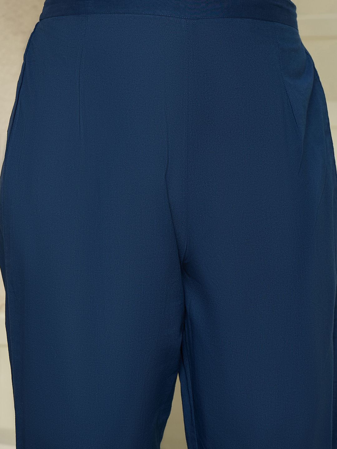 Floral Printed V-Neck Pure Cotton Kurta with Trousers