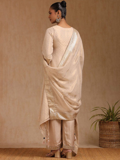 Dhiyona SO Women's Women Floral Woven Design Regular Kurta with Trousers & With Dupatta