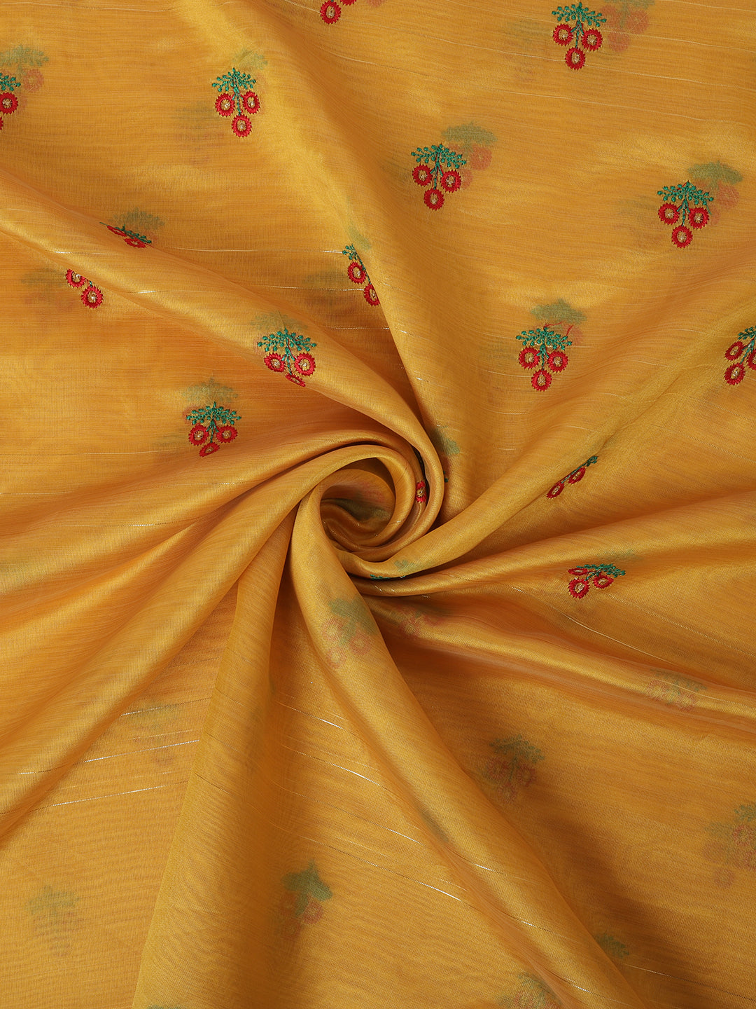 Dhiyona GR Women's Jasmin Yellow Cotton Silk Saree