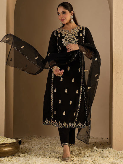 Dhiyona IE Women's Women Ethnic Motifs Printed Kurta with Trousers & Dupatta