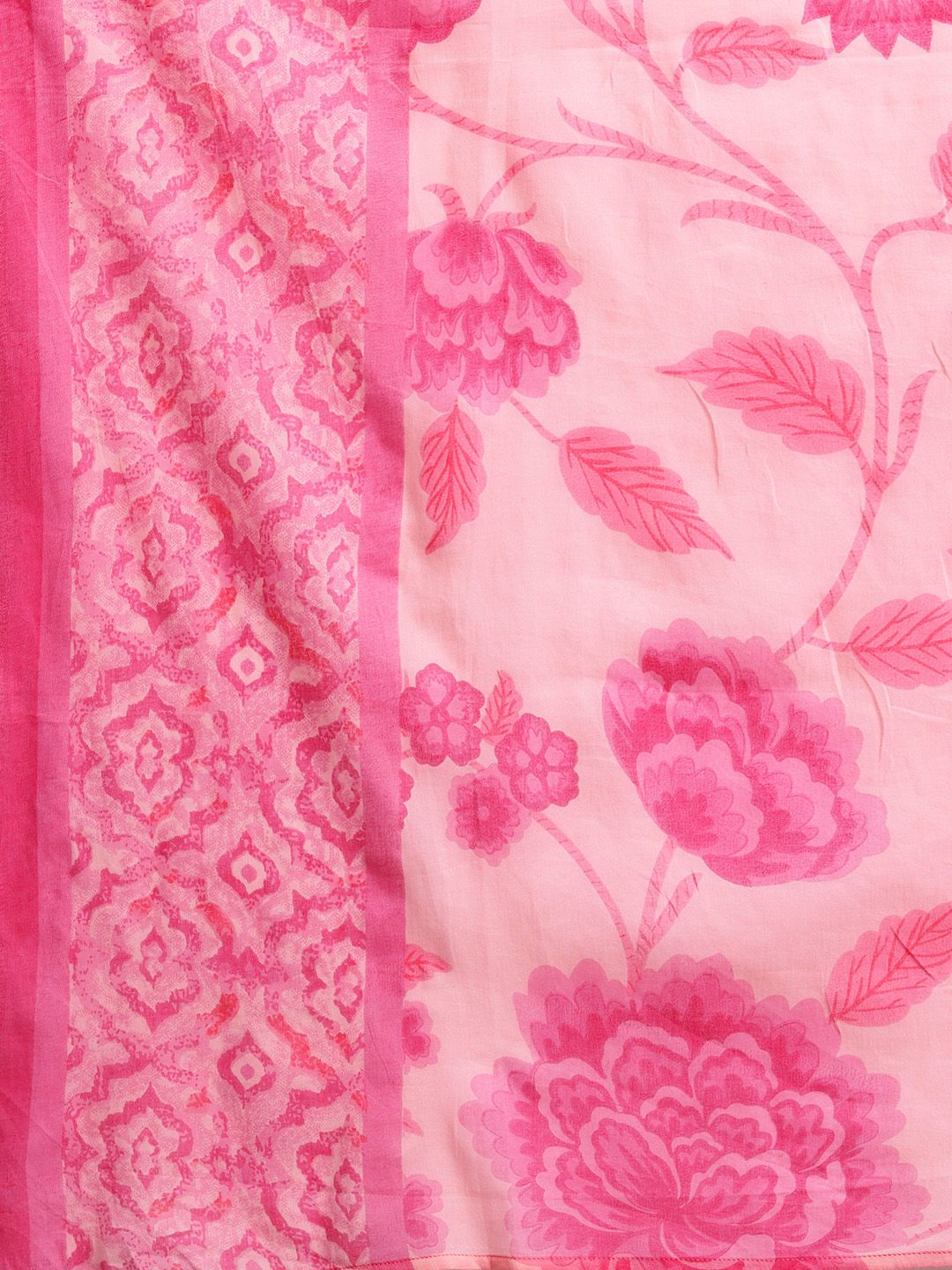 Floral Print Pure Cotton Kurta with Trousers & Dupatta