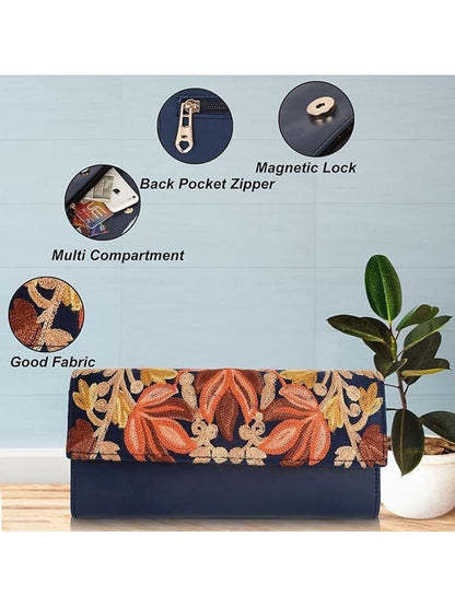 Dhiyona NR Women Floral Embroidered Clutches