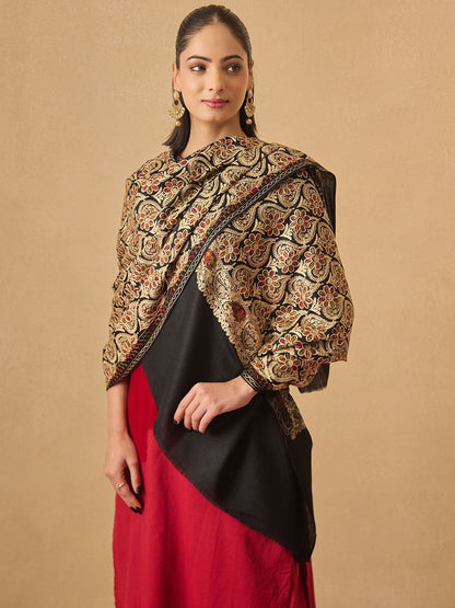 Dhiyona PA Floral Embroidered Zari Kashish Shawl