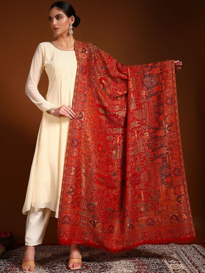 Dhiyona PA Women Floral Woven Design Shawl