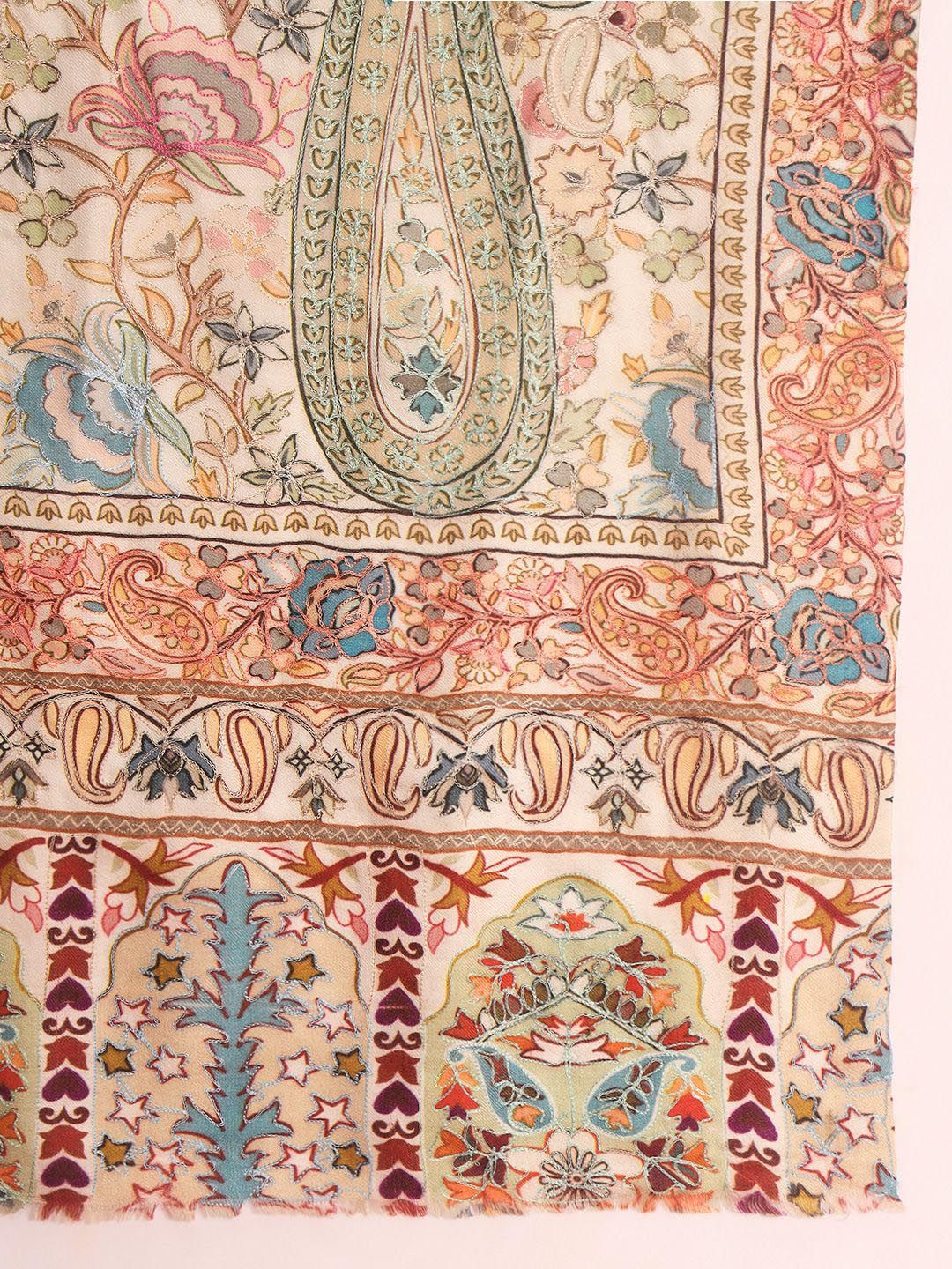 Dhiyona PA Paisley Embroidered Thread Work Shawl