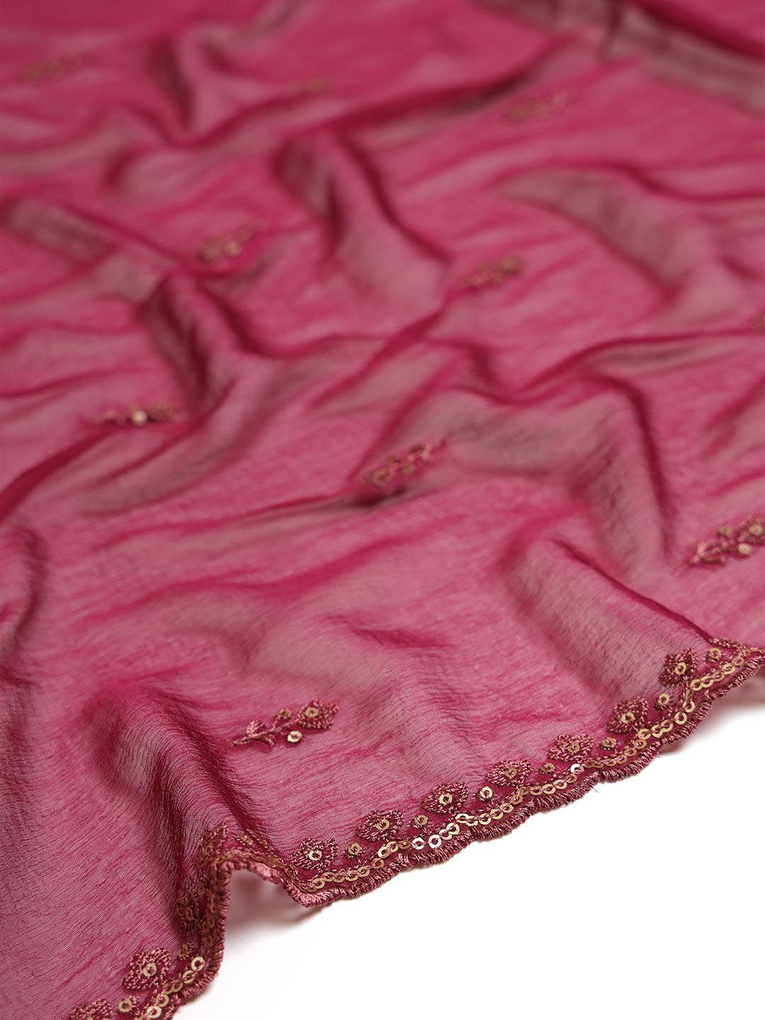 Dhiyona SO Women's Women Sequinned Kurta with Trousers & Dupatta