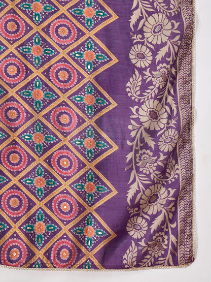 Dhiyona SN Women's Embroidered Straight Kurta & Trousers With Dupatta