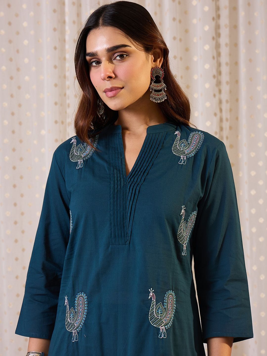 Women Ethnic Motifs Printed Pure Cotton Kurta with Trouser