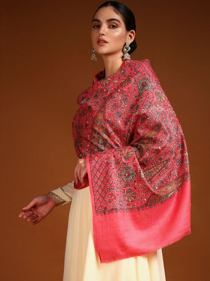 Dhiyona PA Women Floral Embroidered Shawl