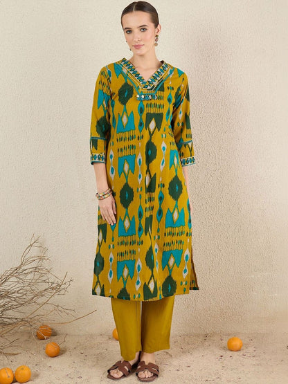 Women Ethnic Motifs Printed Regular Pure Cotton Kurta with Salwar & With Dupatta
