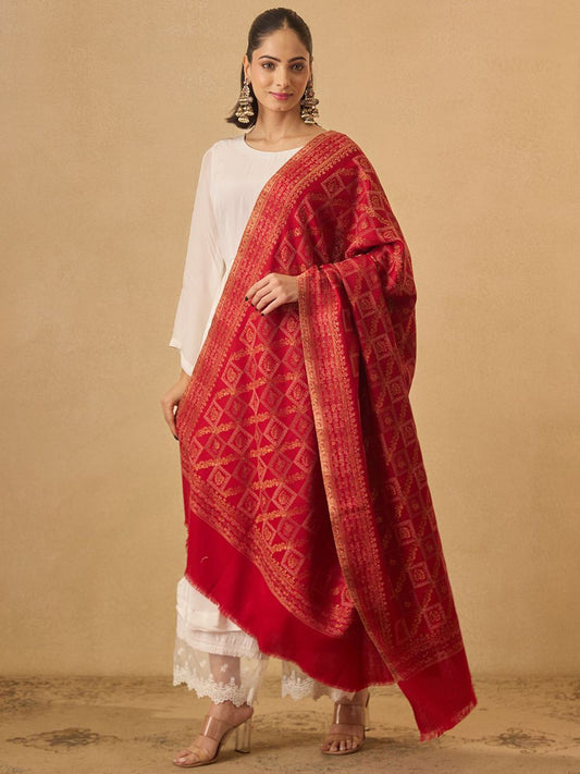 Dhiyona PA Geometric Woven Design Shawl