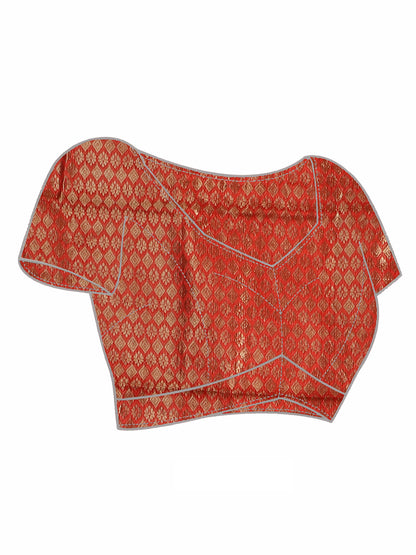 Women's Vichitra Silk Olive Embellished Designer Saree With Blouse Piece