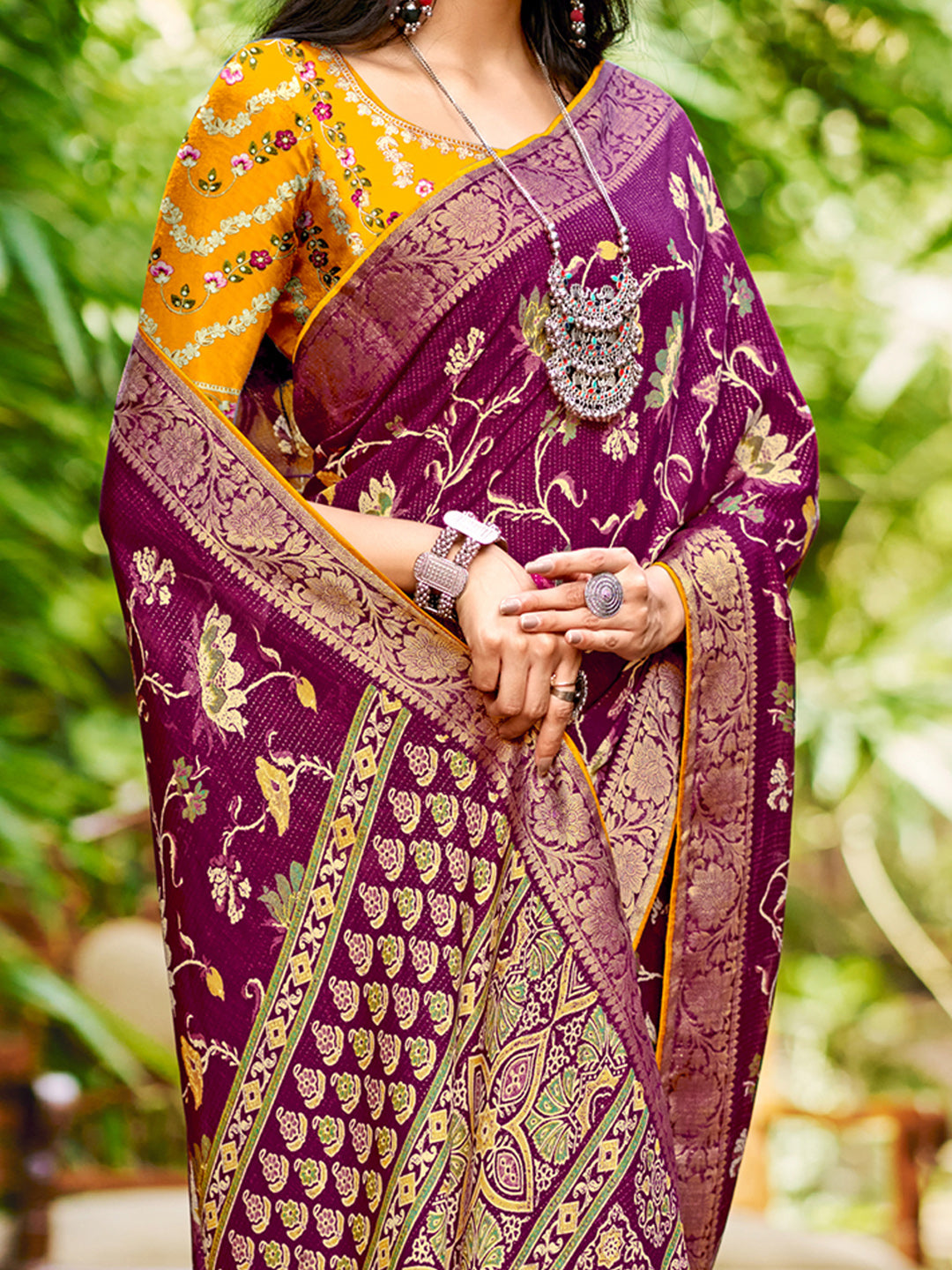 Women's Soft Silk Yellow Woven Design Designer Saree With Blouse Piece