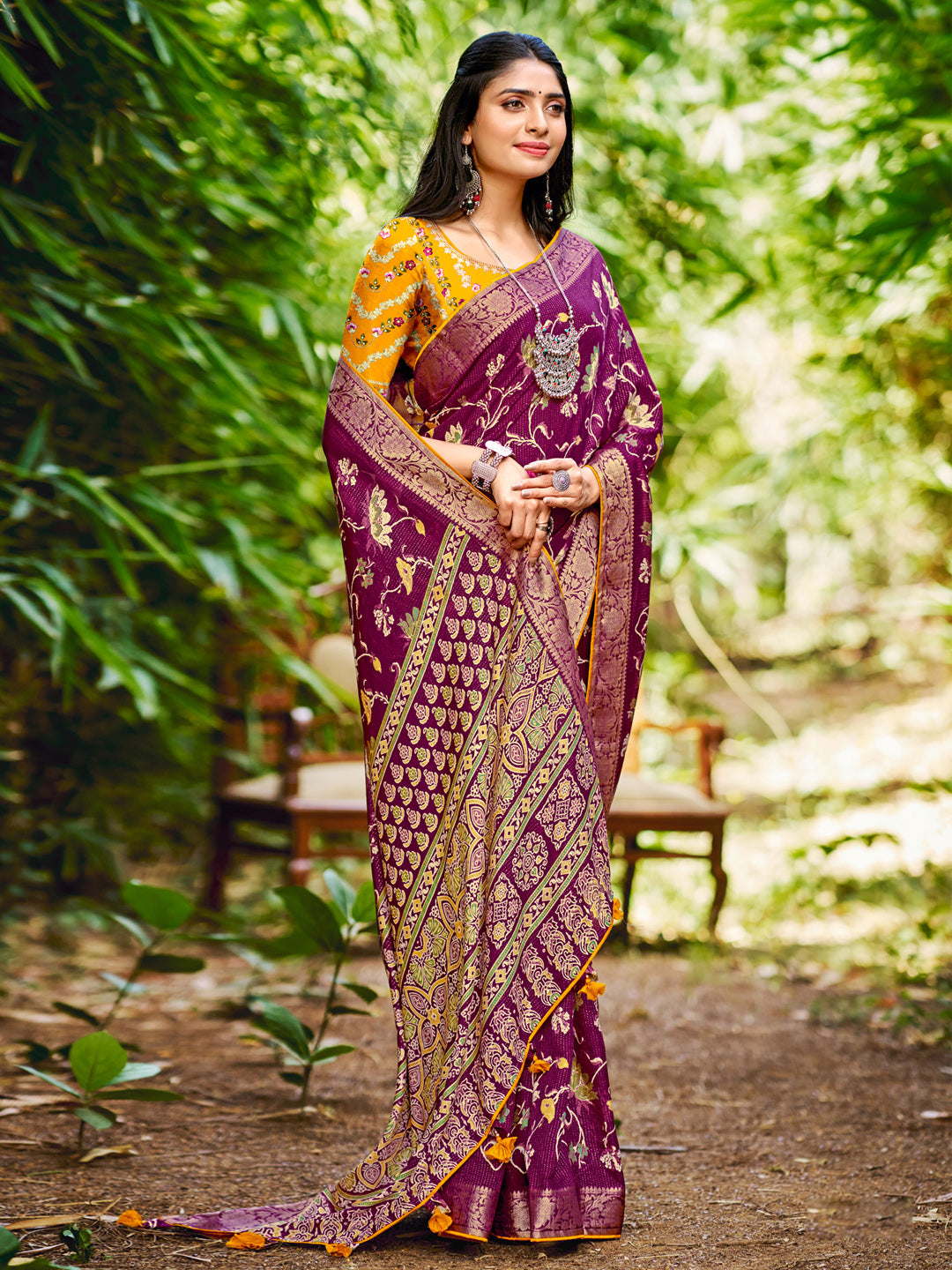 Women's Soft Silk Yellow Woven Design Designer Saree With Blouse Piece
