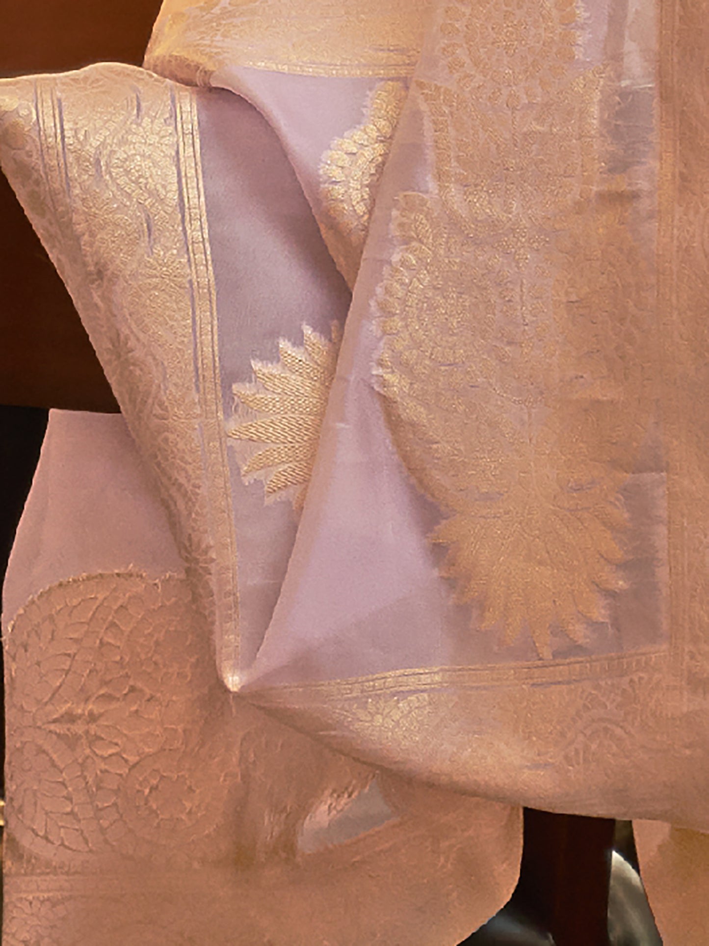 Women's Organza Multicolored Woven Design Celebrity Saree With Blouse Piece