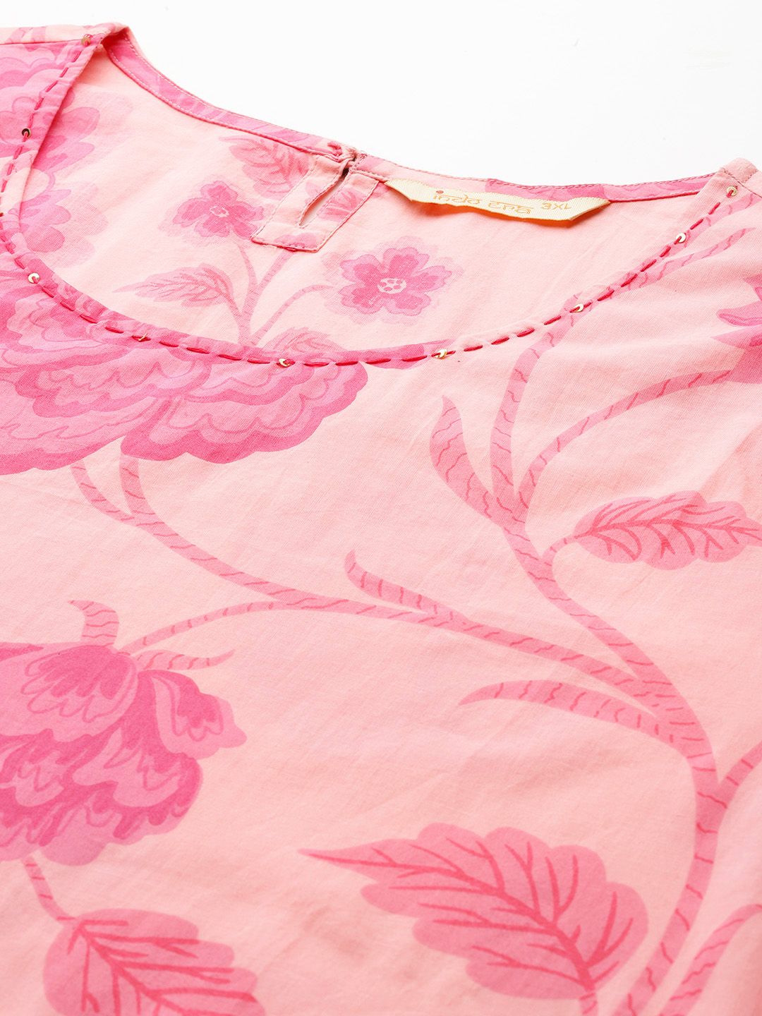 Floral Print Pure Cotton Kurta with Trousers & Dupatta