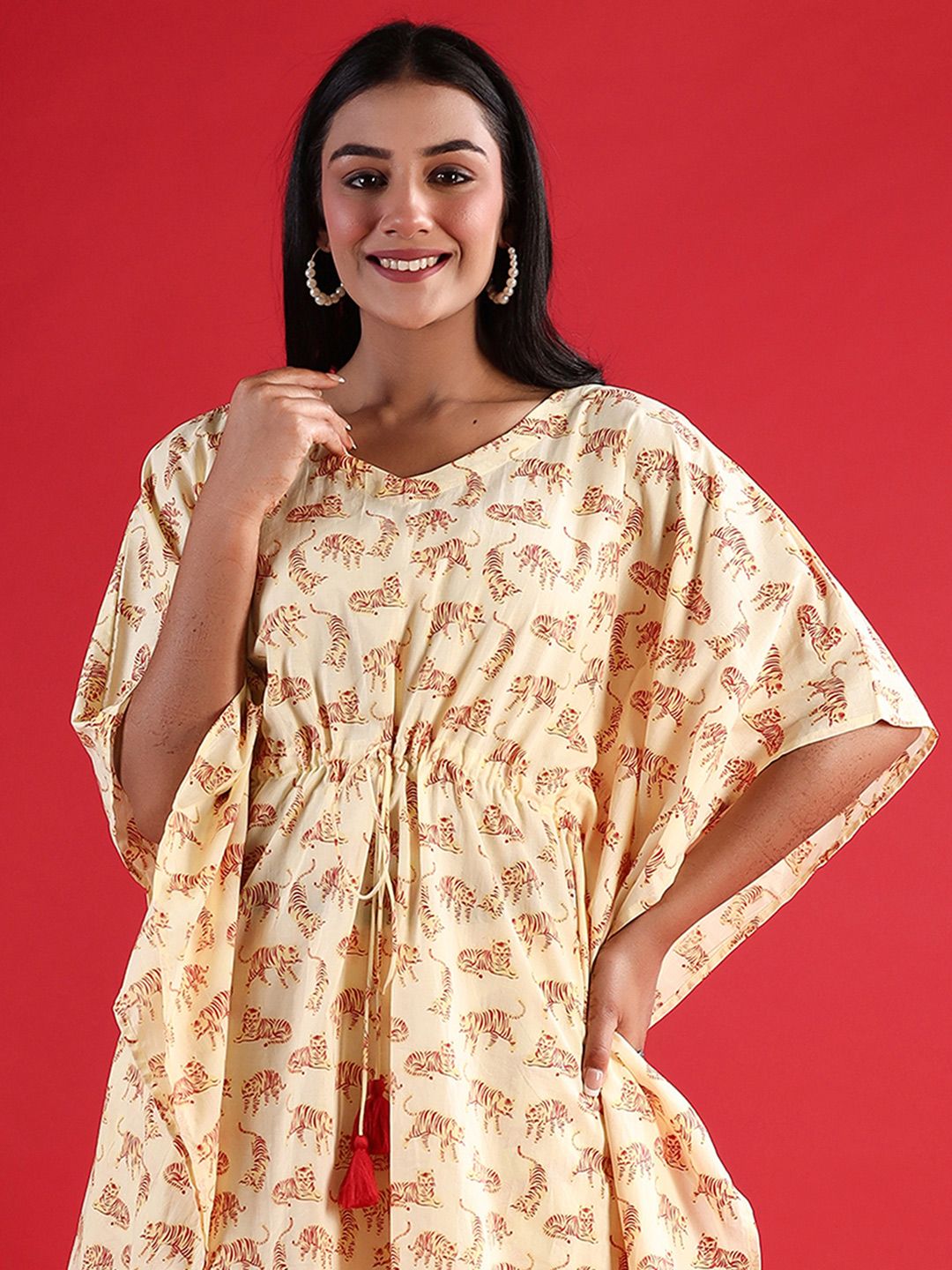 Dhiyona IE Printed Pure Cotton Top & Trouser Co-Ord Set