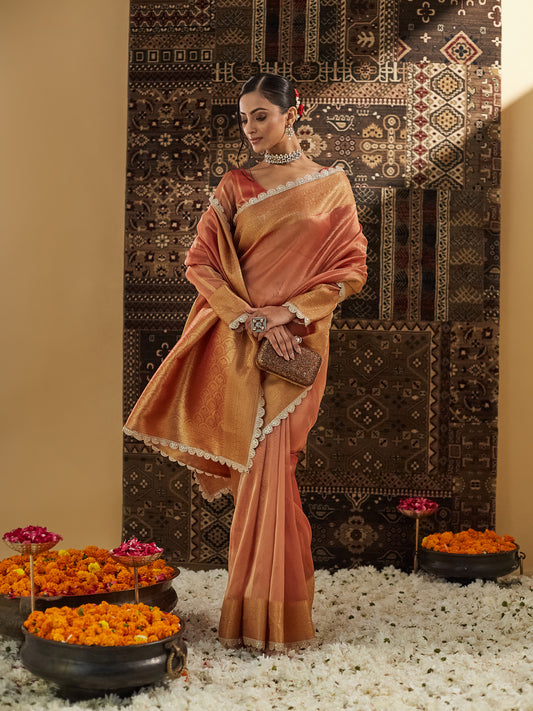 Dhiyona KS Women's Woven Design Embellished Saree