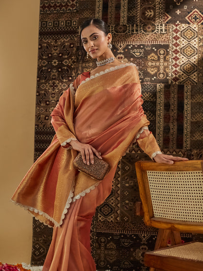Dhiyona KS Women's Woven Design Embellished Saree