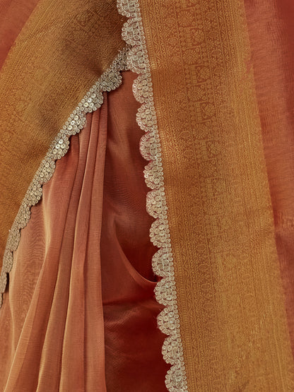 Dhiyona KS Women's Woven Design Embellished Saree