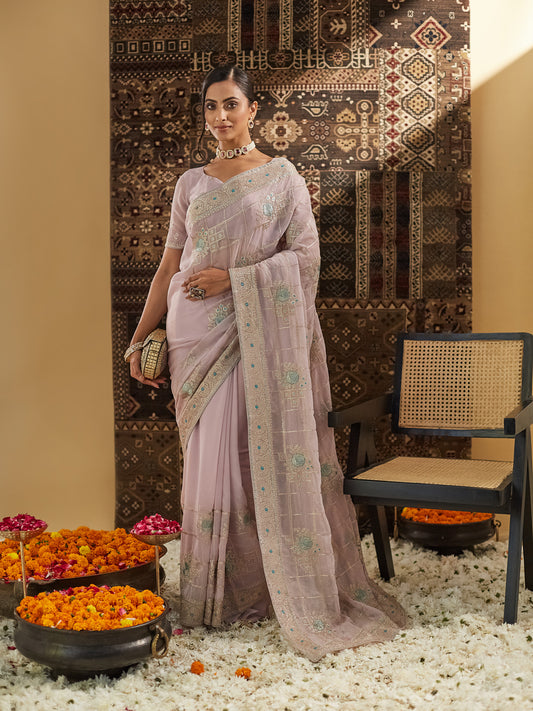 Dhiyona KS Women's Embellished Embroidered Saree