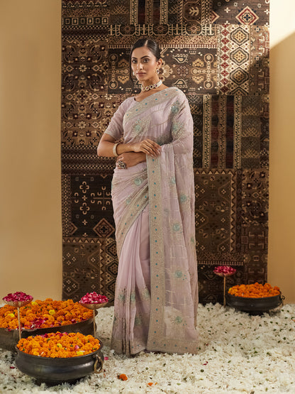 Dhiyona KS Women's Embellished Embroidered Saree