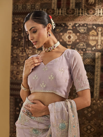 Dhiyona KS Women's Embellished Embroidered Saree