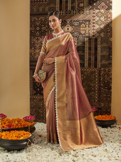 Dhiyona KS Women's Woven Design Zari Saree