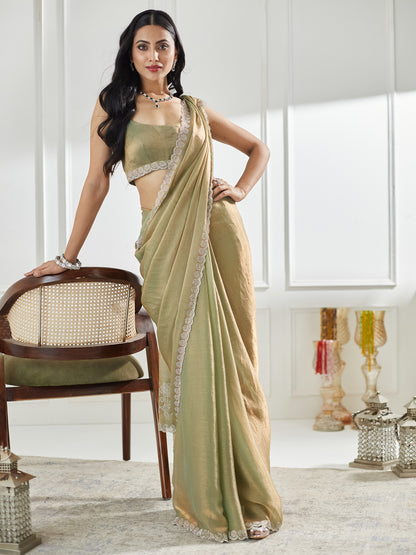 Dhiyona KS Women's Beads and Stones Silk Blend Saree