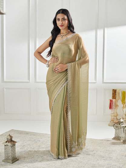 Dhiyona KS Women's Beads and Stones Silk Blend Saree