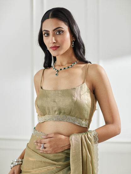 Dhiyona KS Women's Beads and Stones Silk Blend Saree