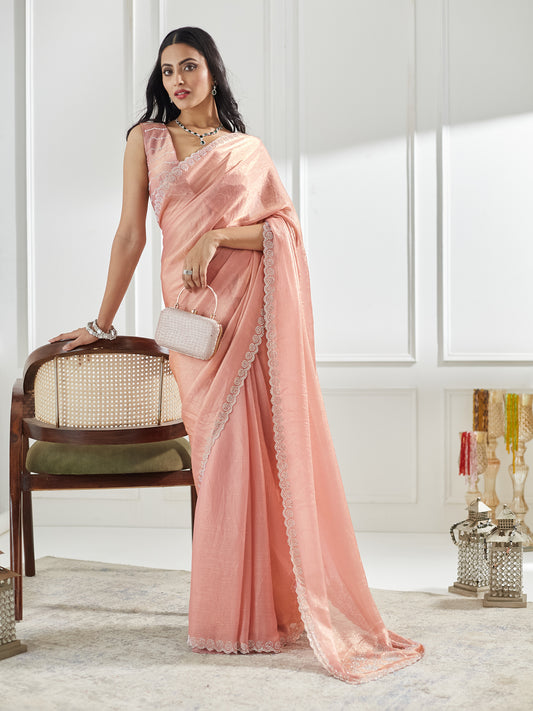 Dhiyona KS Women's Beads and Stones Silk Blend Saree