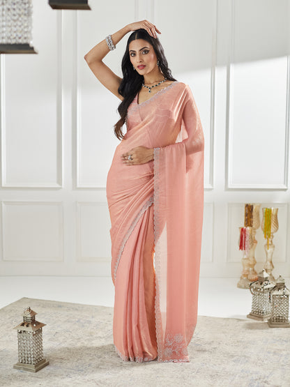 Dhiyona KS Women's Beads and Stones Silk Blend Saree