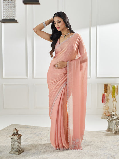 Dhiyona KS Women's Beads and Stones Silk Blend Saree