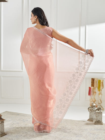 Dhiyona KS Women's Beads and Stones Silk Blend Saree