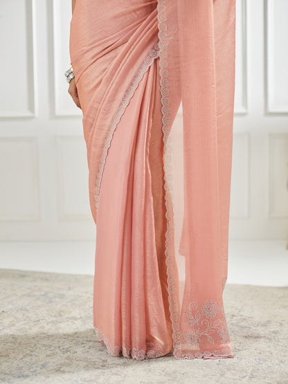 Dhiyona KS Women's Beads and Stones Silk Blend Saree