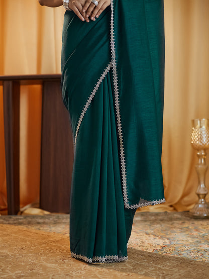 Dhiyona KS Women's Beads and Stones Silk Blend Saree