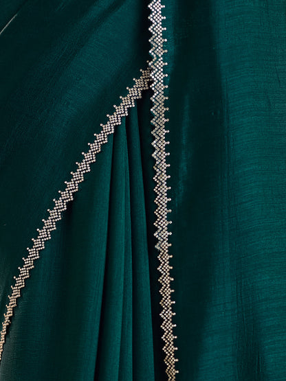 Dhiyona KS Women's Beads and Stones Silk Blend Saree