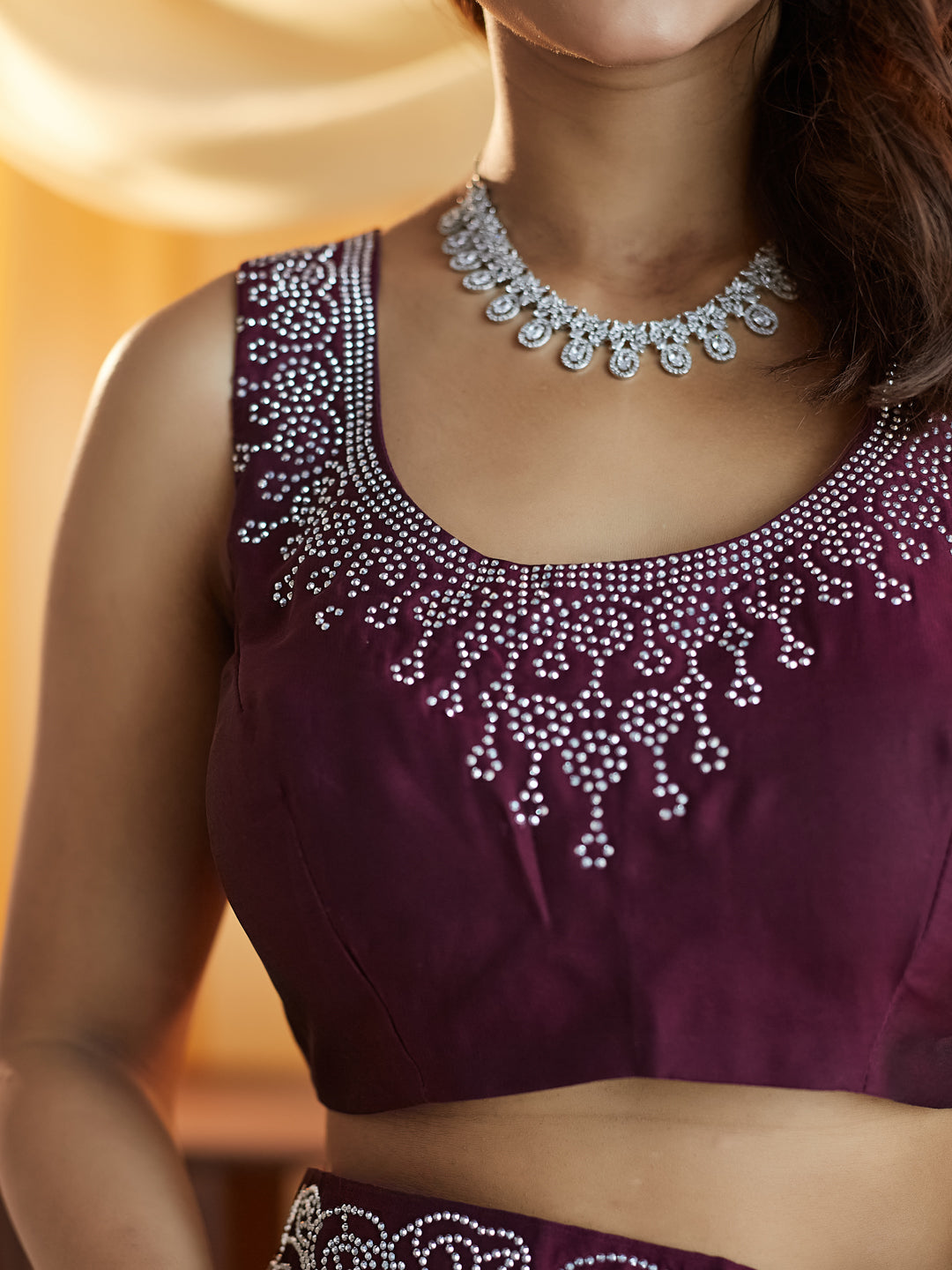Dhiyona KS Women's Embellished Beads and Stones Saree