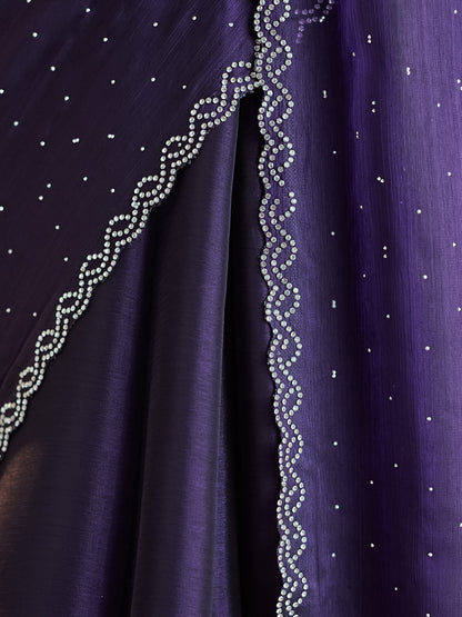 Dhiyona KS Women's Embellished Beads and Stones Saree