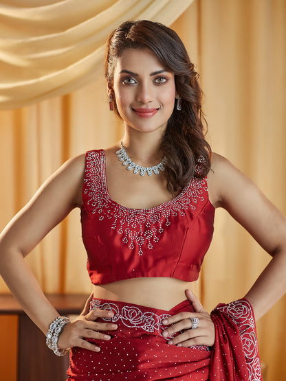 Dhiyona KS Women's Embellished Beads and Stones Saree
