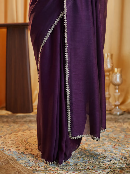 Dhiyona KS Women's Beads and Stones Silk Blend Saree