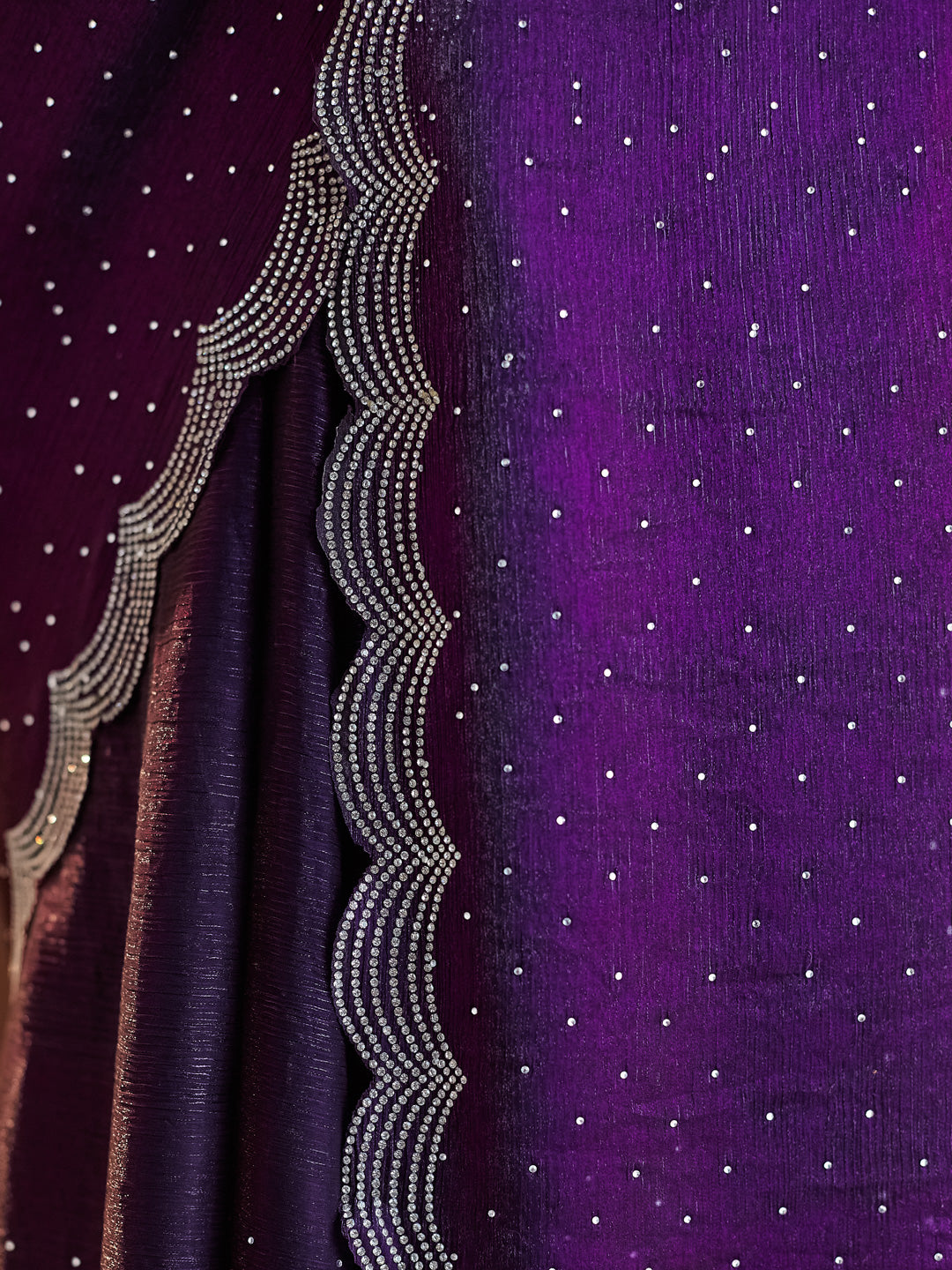 Dhiyona KS Women's Embellished Beads and Stones Pure Silk Saree