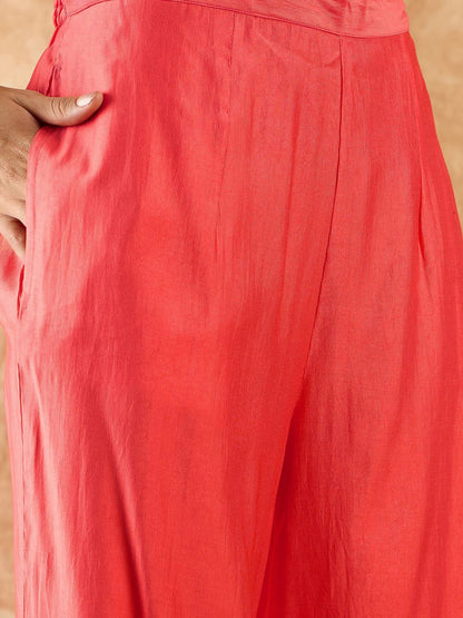 Ethnic Motifs Printed Straight Liva Kurta with Palazzos & Dupatta