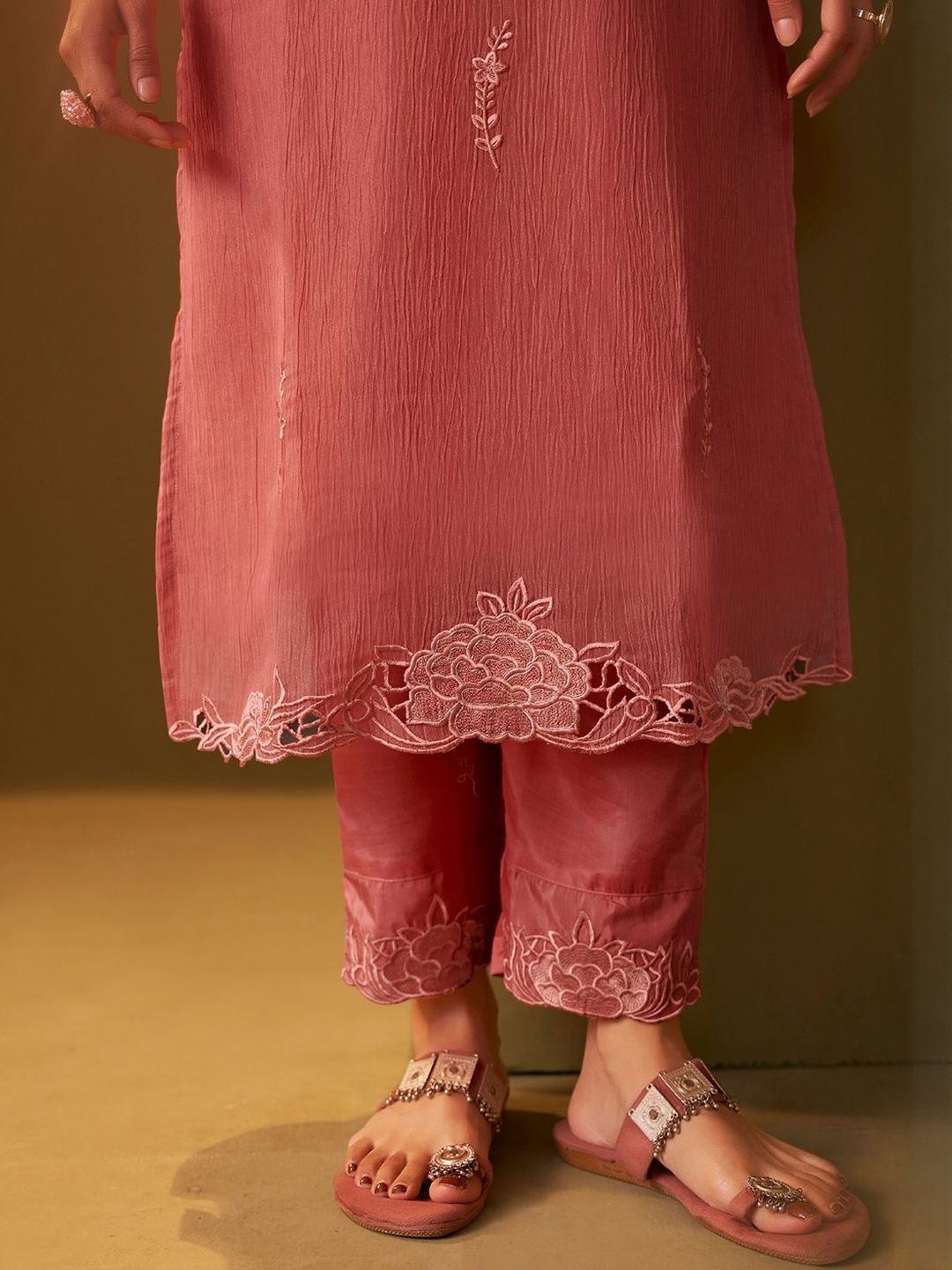 Women Ethnic Motifs Embroidered Kurta with Trousers & Dupatta